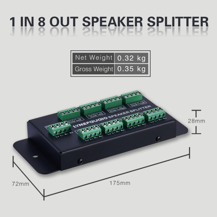 1 In 8 Out Amplifier & Speaker Distributor - 300W