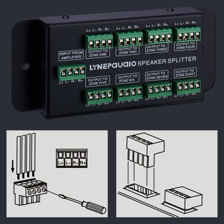 1 In 8 Out Amplifier & Speaker Distributor - 300W