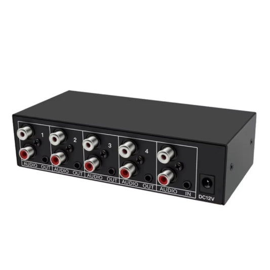 1 In 4 Out 3.5mm + RL Audio Distributor Stereo Splitter AUX -104